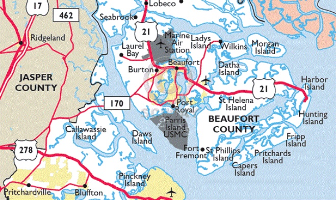 beaufort county map